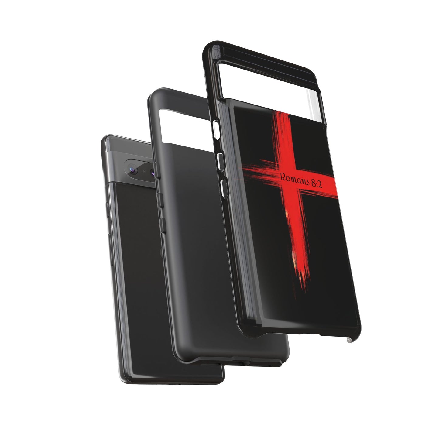 Christianity-Inspired Tough Phone Case, Gift for Brother or Sister, Stylish Religious Phone Cover, Cross Design, Romans 8:2, Unique [...]