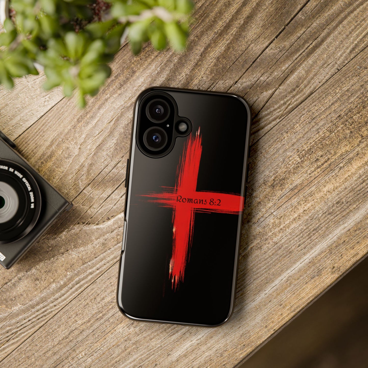 Christianity-Inspired Tough Phone Case, Gift for Brother or Sister, Stylish Religious Phone Cover, Cross Design, Romans 8:2, Unique [...]