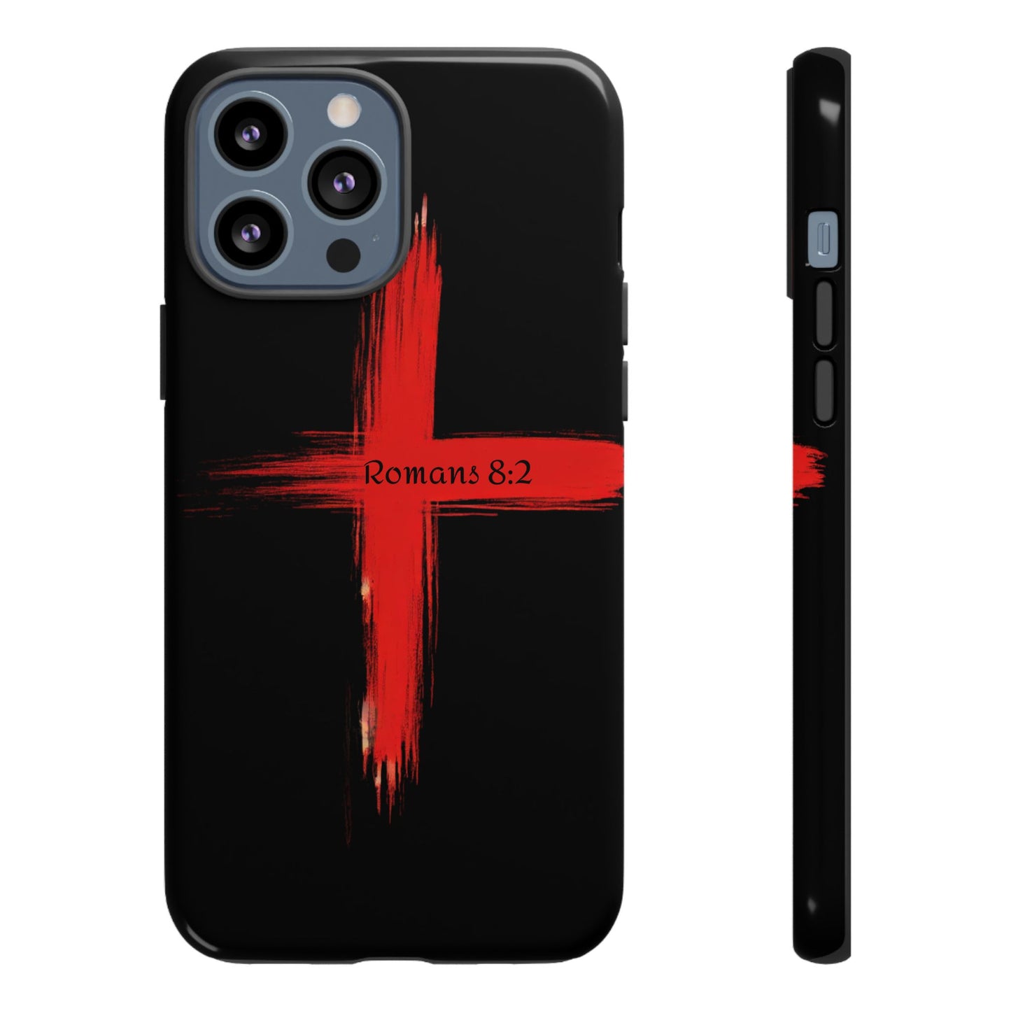 Christianity-Inspired Tough Phone Case, Gift for Brother or Sister, Stylish Religious Phone Cover, Cross Design, Romans 8:2, Unique [...]