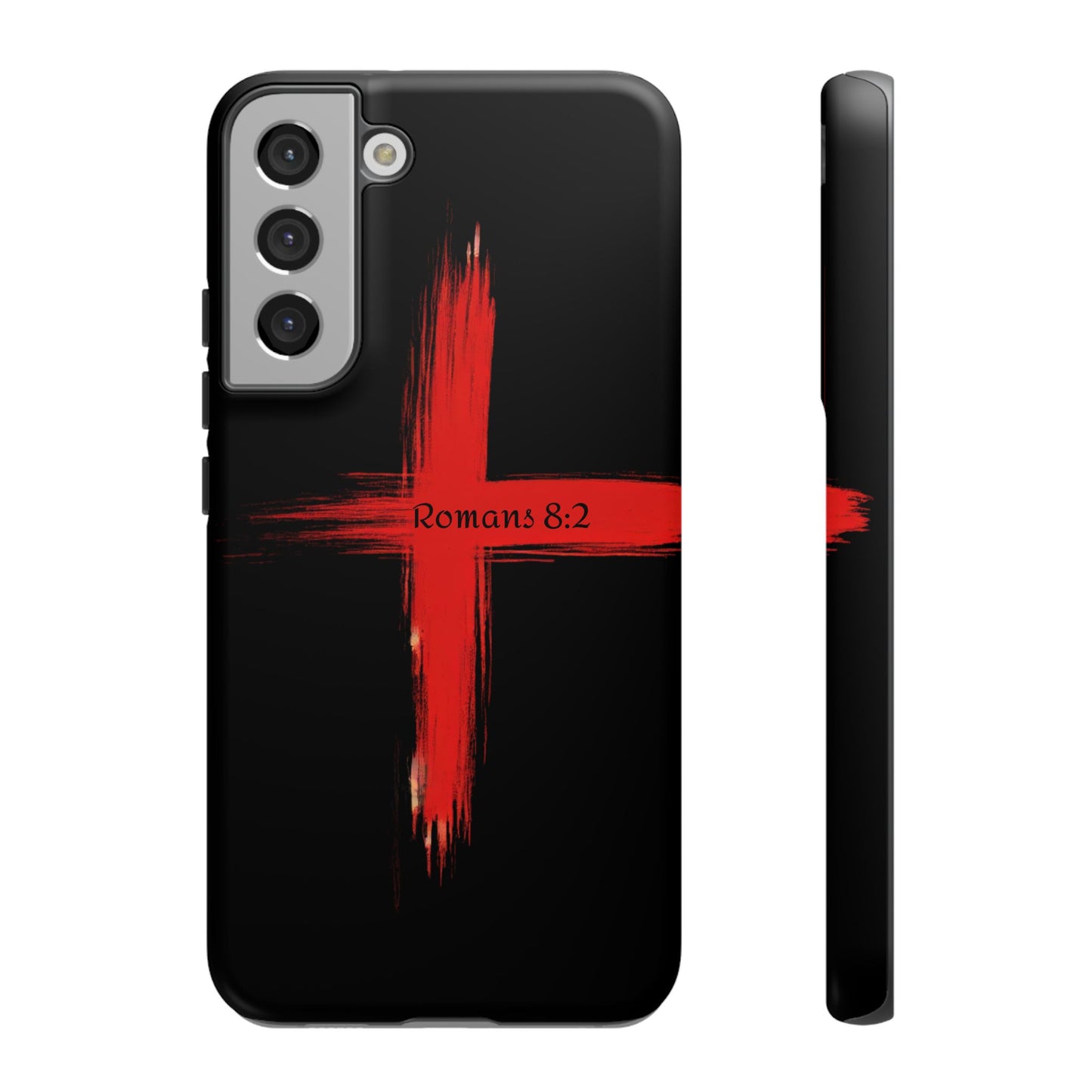 Christianity-Inspired Tough Phone Case, Gift for Brother or Sister, Stylish Religious Phone Cover, Cross Design, Romans 8:2, Unique [...]