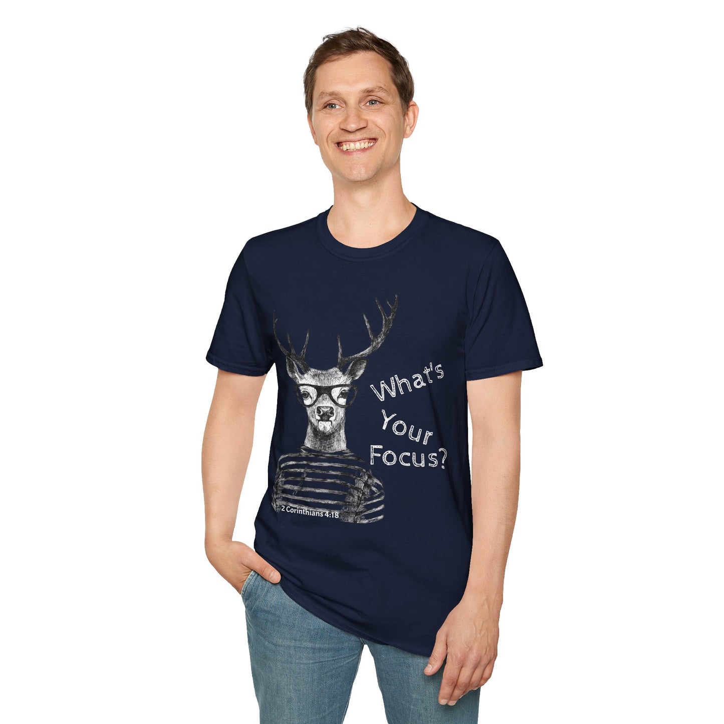 Stag Unisex T-Shirt 'What's Your Focus'