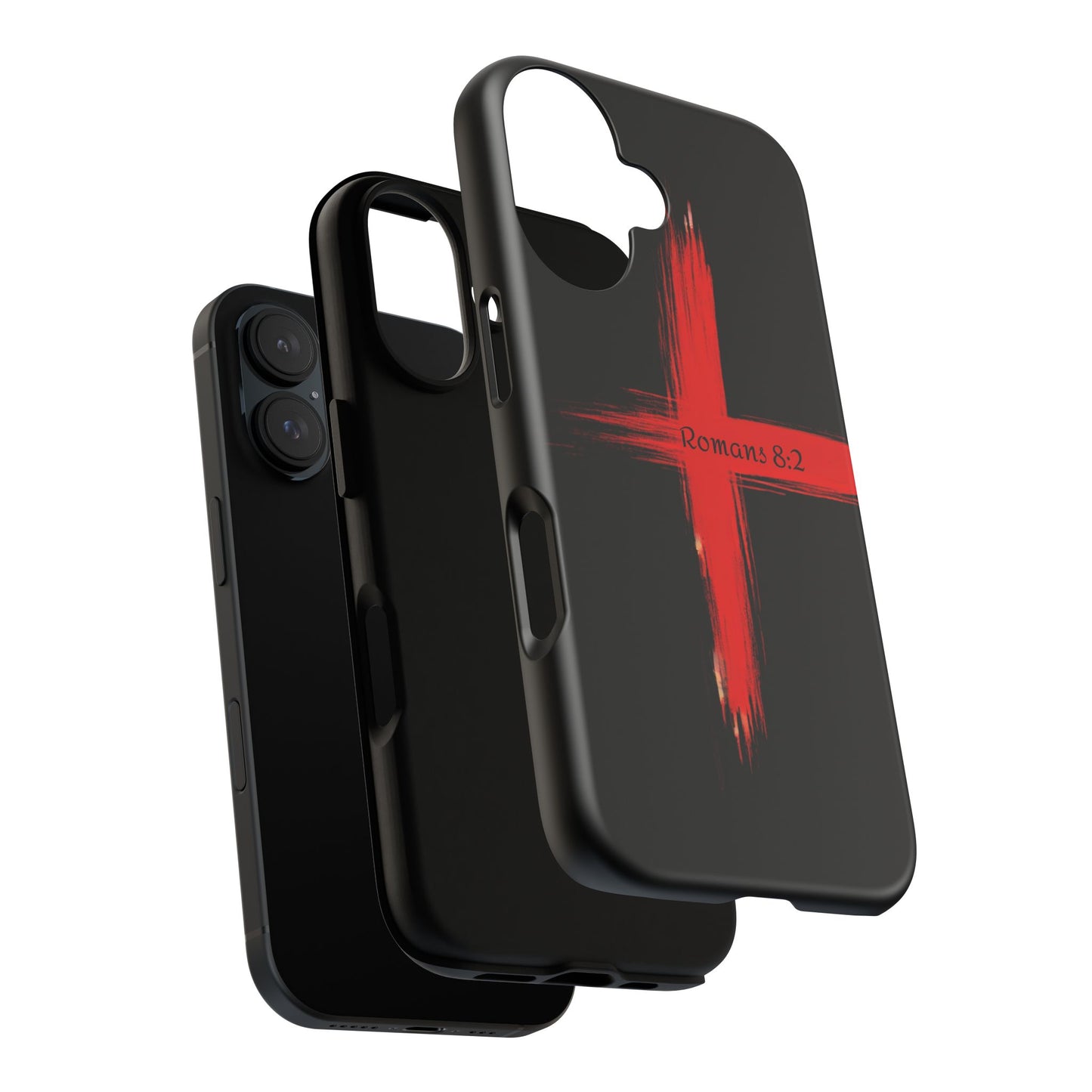 Christianity-Inspired Tough Phone Case, Gift for Brother or Sister, Stylish Religious Phone Cover, Cross Design, Romans 8:2, Unique [...]