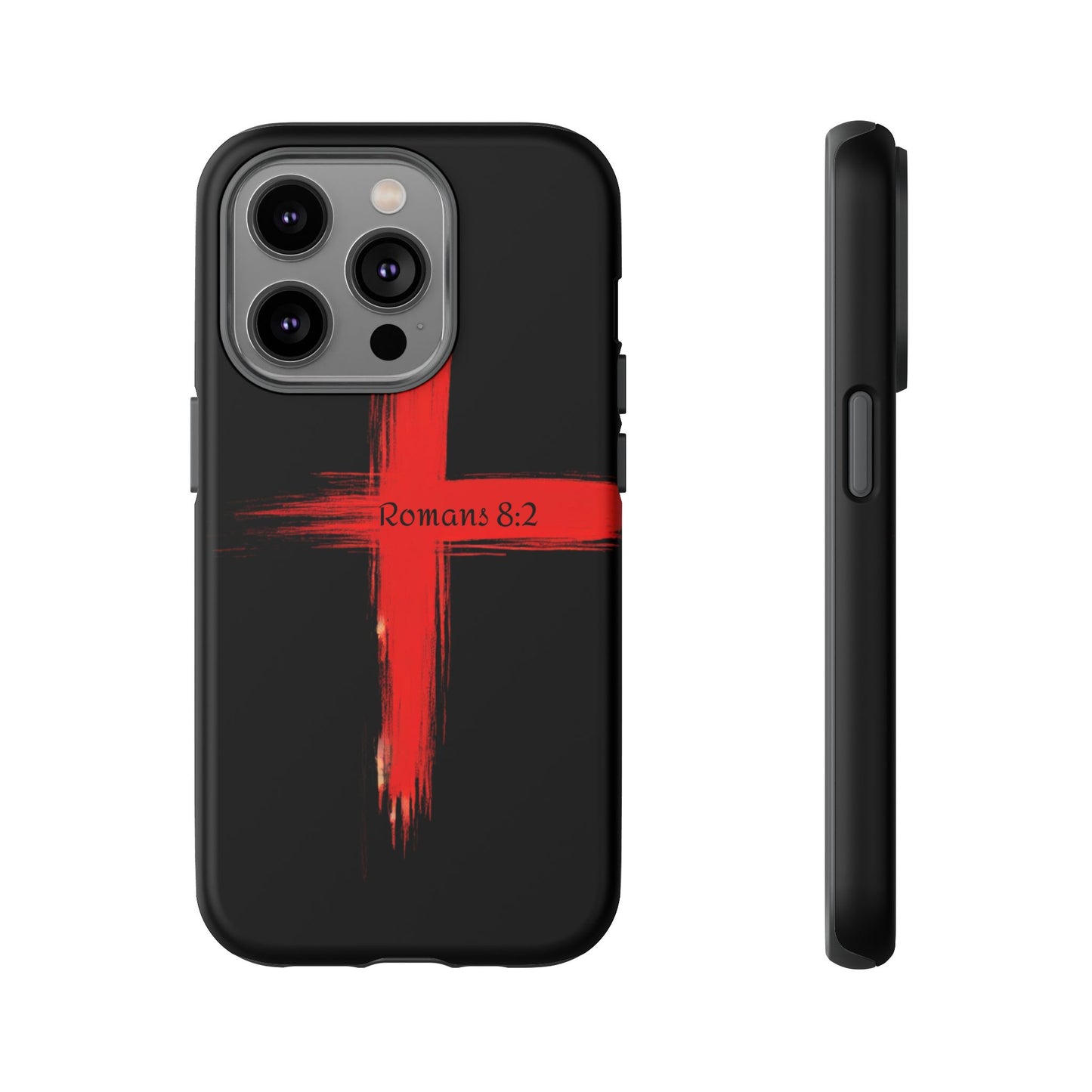 Christianity-Inspired Tough Phone Case, Gift for Brother or Sister, Stylish Religious Phone Cover, Cross Design, Romans 8:2, Unique [...]