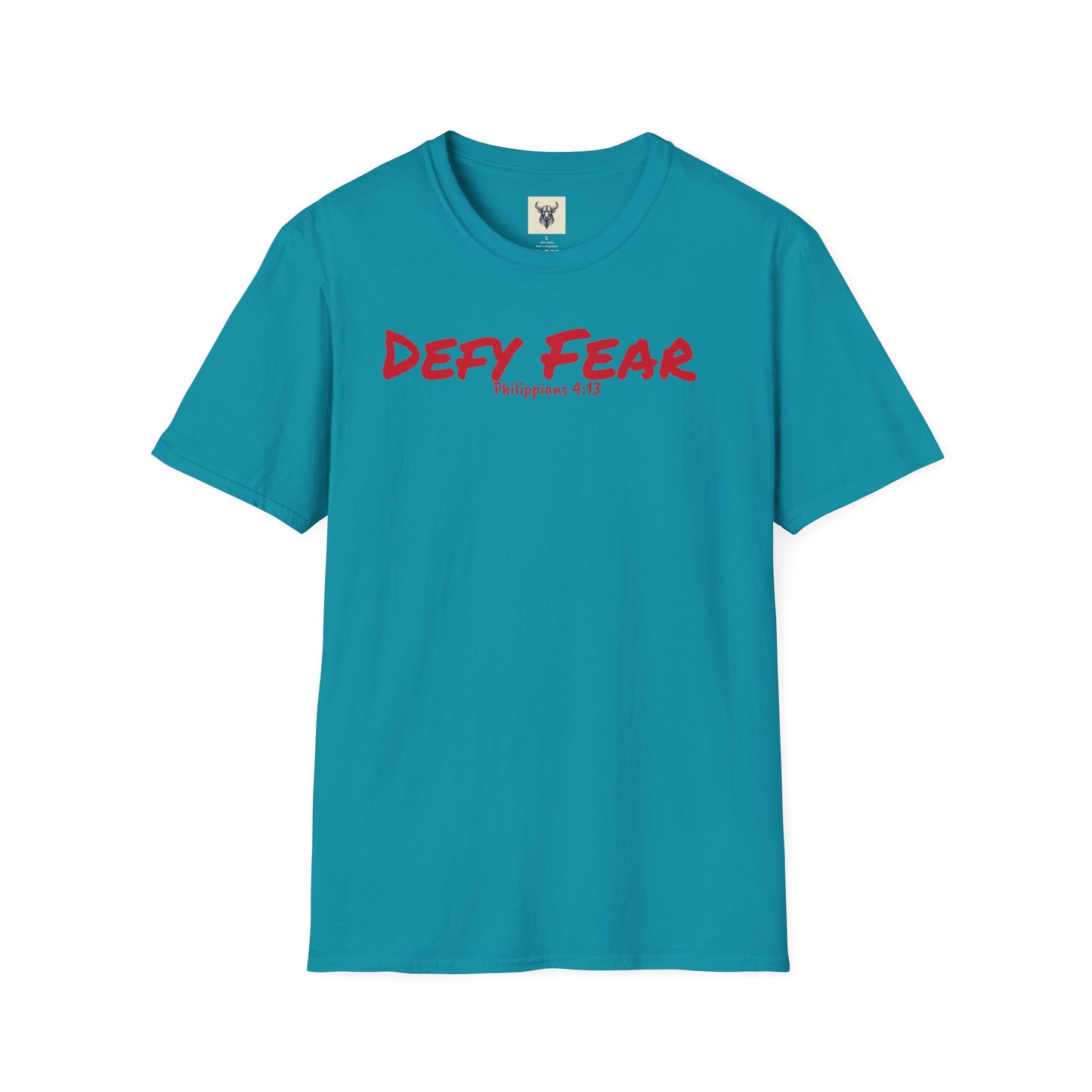 Inspirational Unisex Softstyle T-Shirt - "Defy Fear" Design
