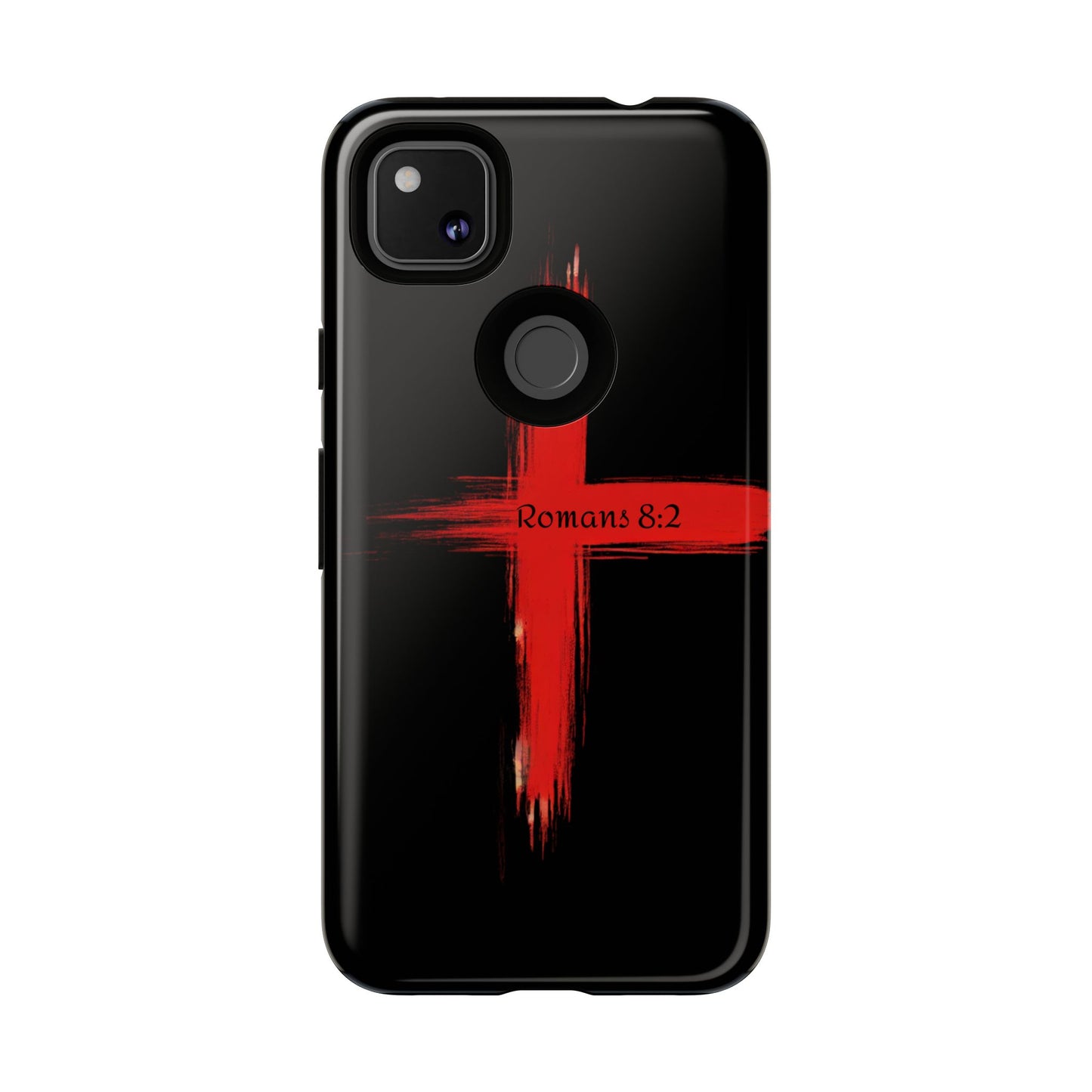 Christianity-Inspired Tough Phone Case, Gift for Brother or Sister, Stylish Religious Phone Cover, Cross Design, Romans 8:2, Unique [...]