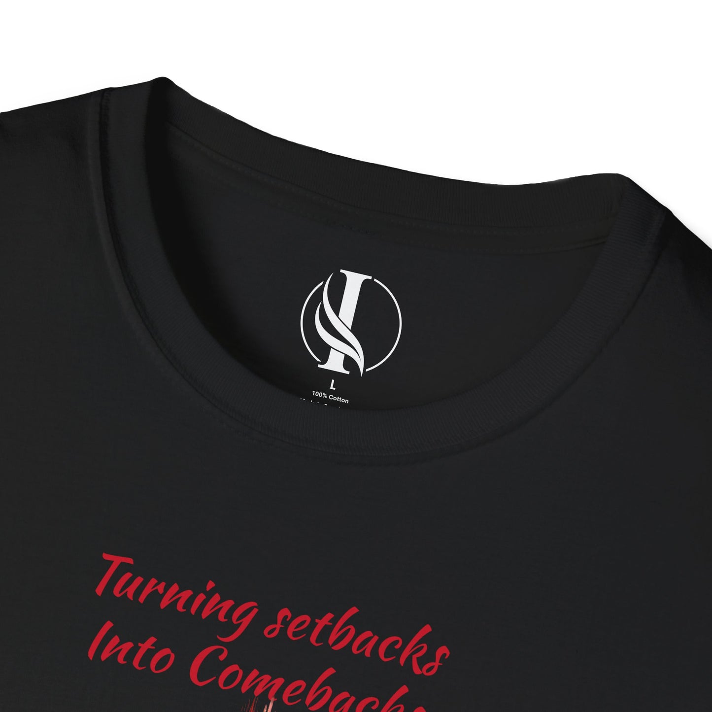 Inspirational Unisex Softstyle T-Shirt - 'Turning Setbacks into Comebacks'