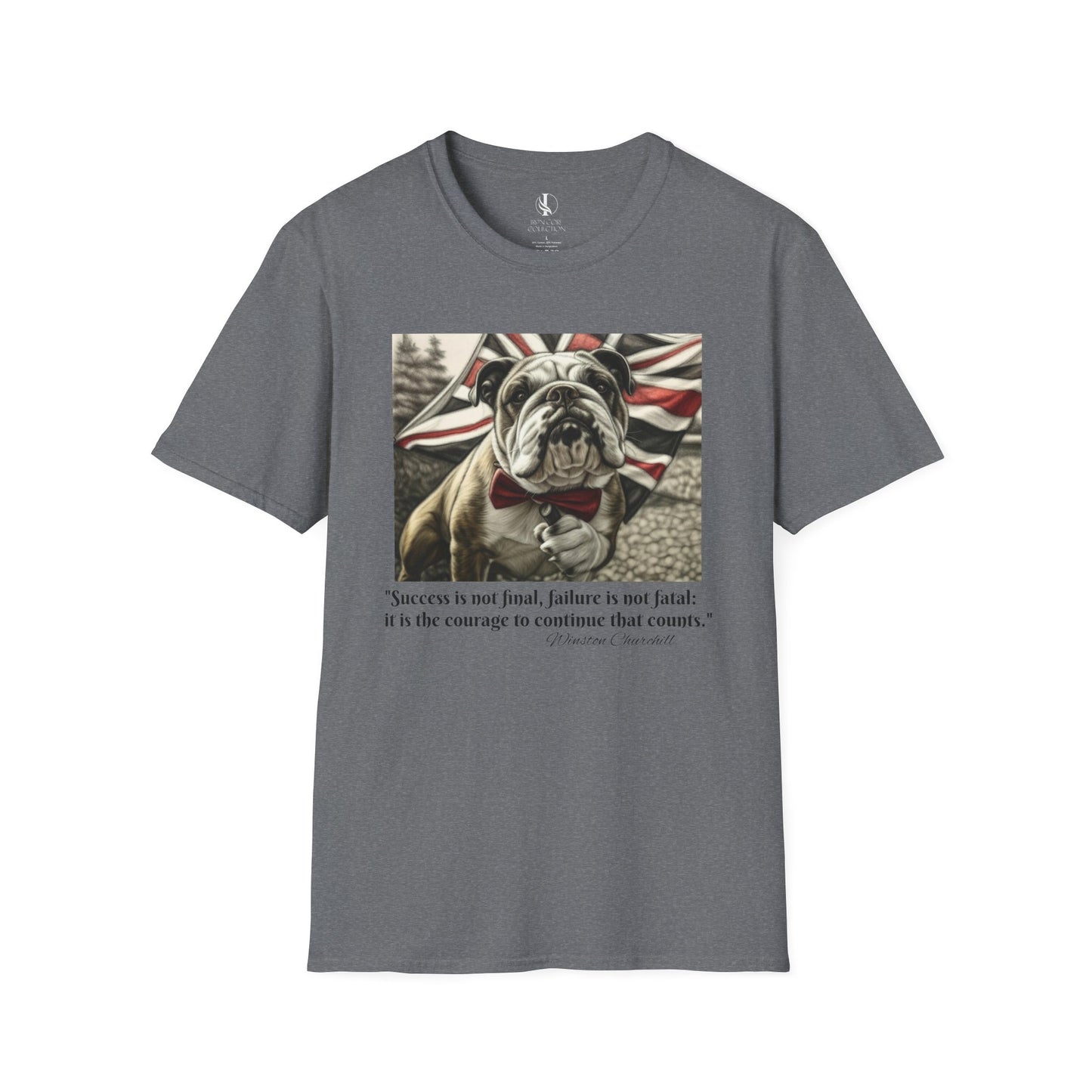 Winston Churchill Bulldog T-Shirt - Softstyle Quote Tee