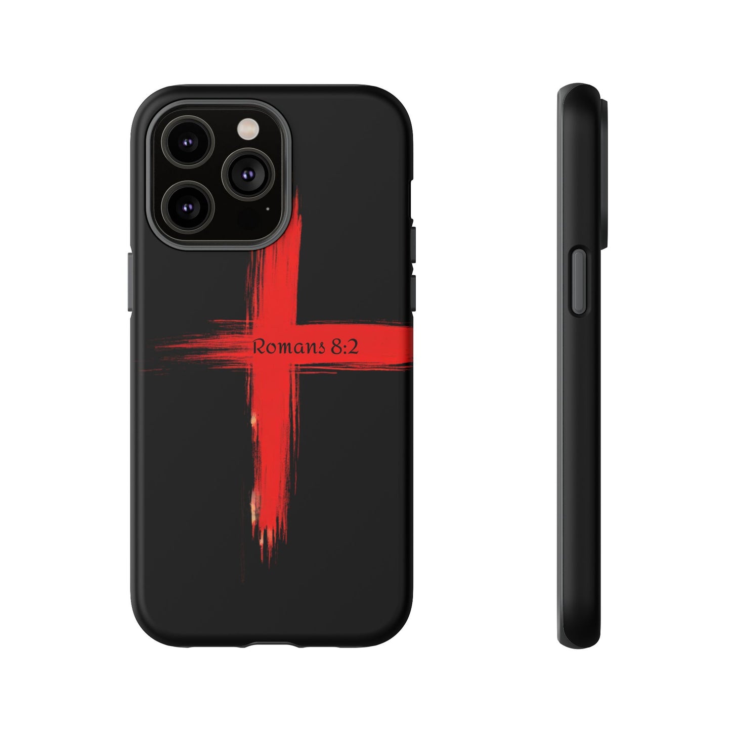 Christianity-Inspired Tough Phone Case, Gift for Brother or Sister, Stylish Religious Phone Cover, Cross Design, Romans 8:2, Unique [...]