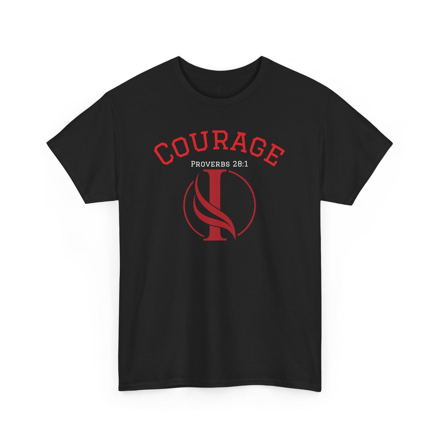 Proverbs Courage Lion Unisex Heavy Cotton Tee
