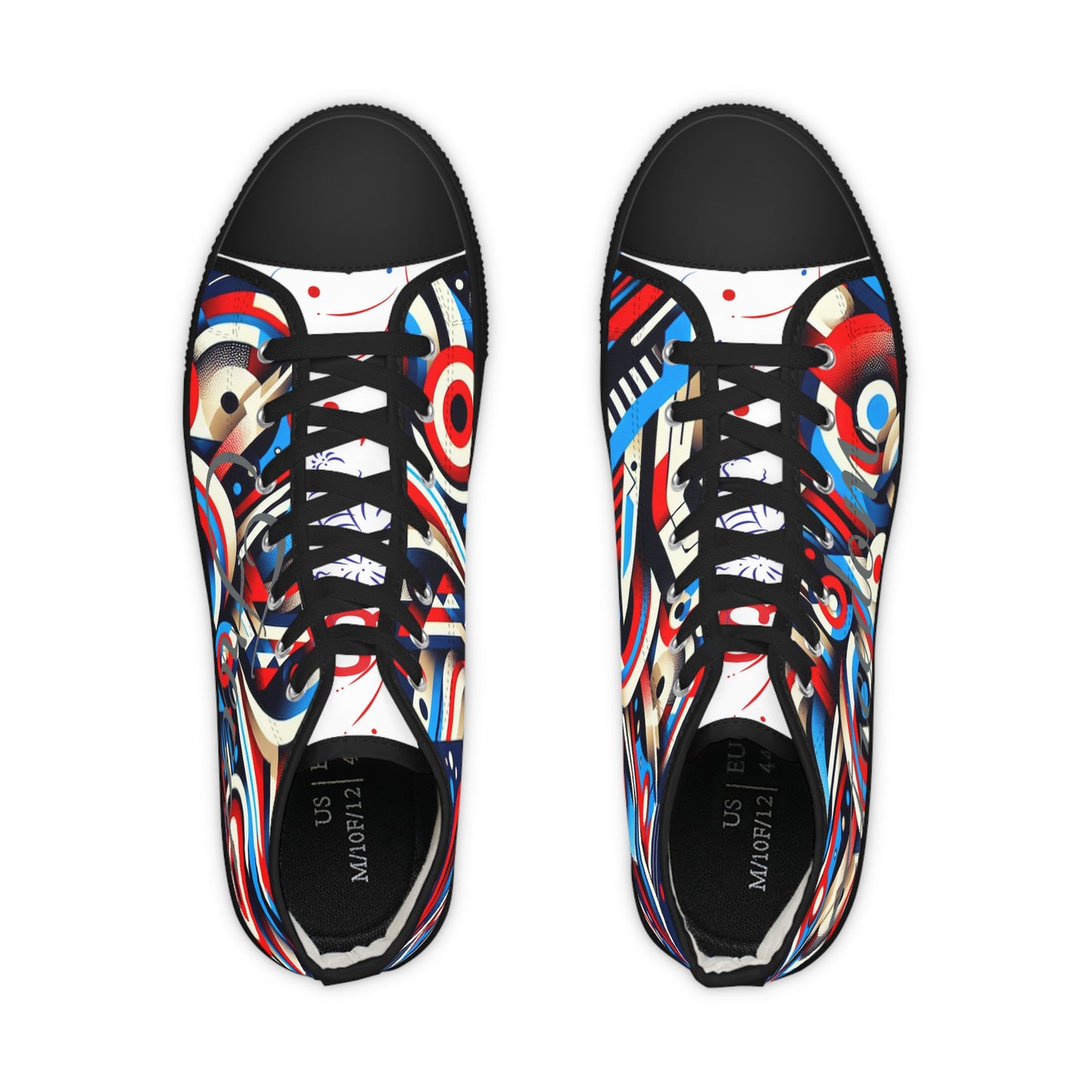Vibrant Men's High Top Sneakers | Stylish Footwear for Casual Outings, Festivals, Holidays, Gift Ideas, Comfortable Everyday Wear