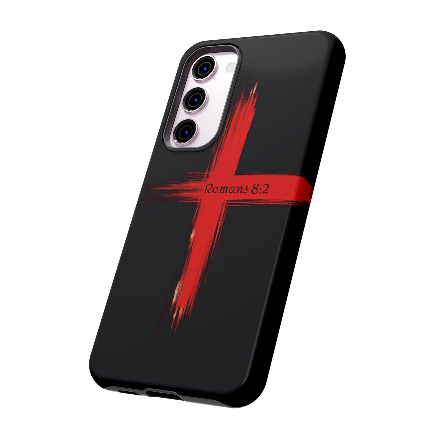 Christianity-Inspired Tough Phone Case, Gift for Brother or Sister, Stylish Religious Phone Cover, Cross Design, Romans 8:2, Unique [...]