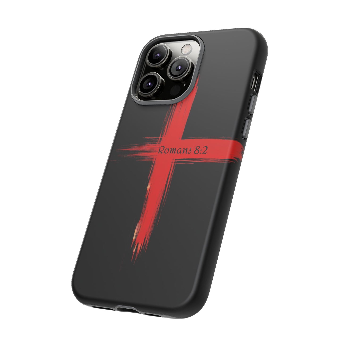 Christianity-Inspired Tough Phone Case, Gift for Brother or Sister, Stylish Religious Phone Cover, Cross Design, Romans 8:2, Unique [...]