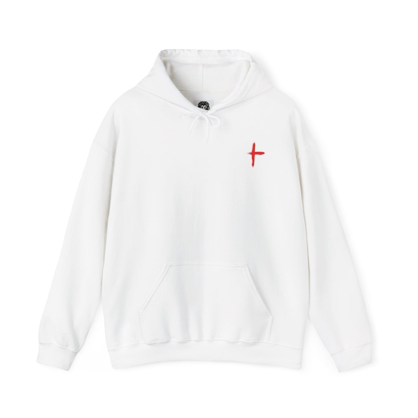 Unisex Heavy Blend Hoodie - Iron Core Collection with Red Cross Design