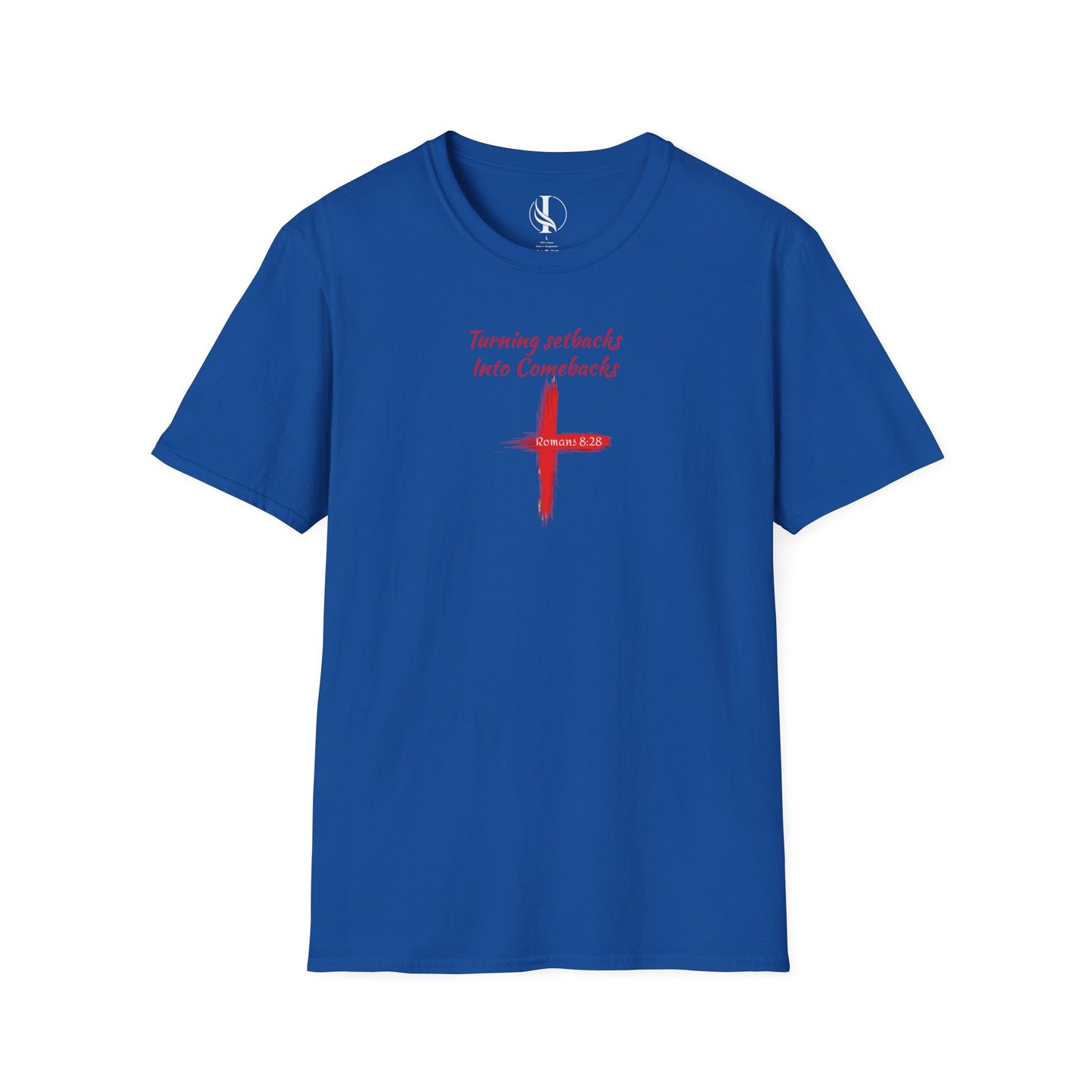 Inspirational Unisex Softstyle T-Shirt - 'Turning Setbacks into Comebacks'