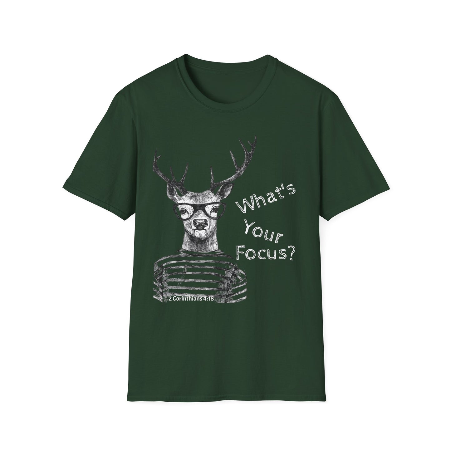 Stag Unisex T-Shirt 'What's Your Focus'