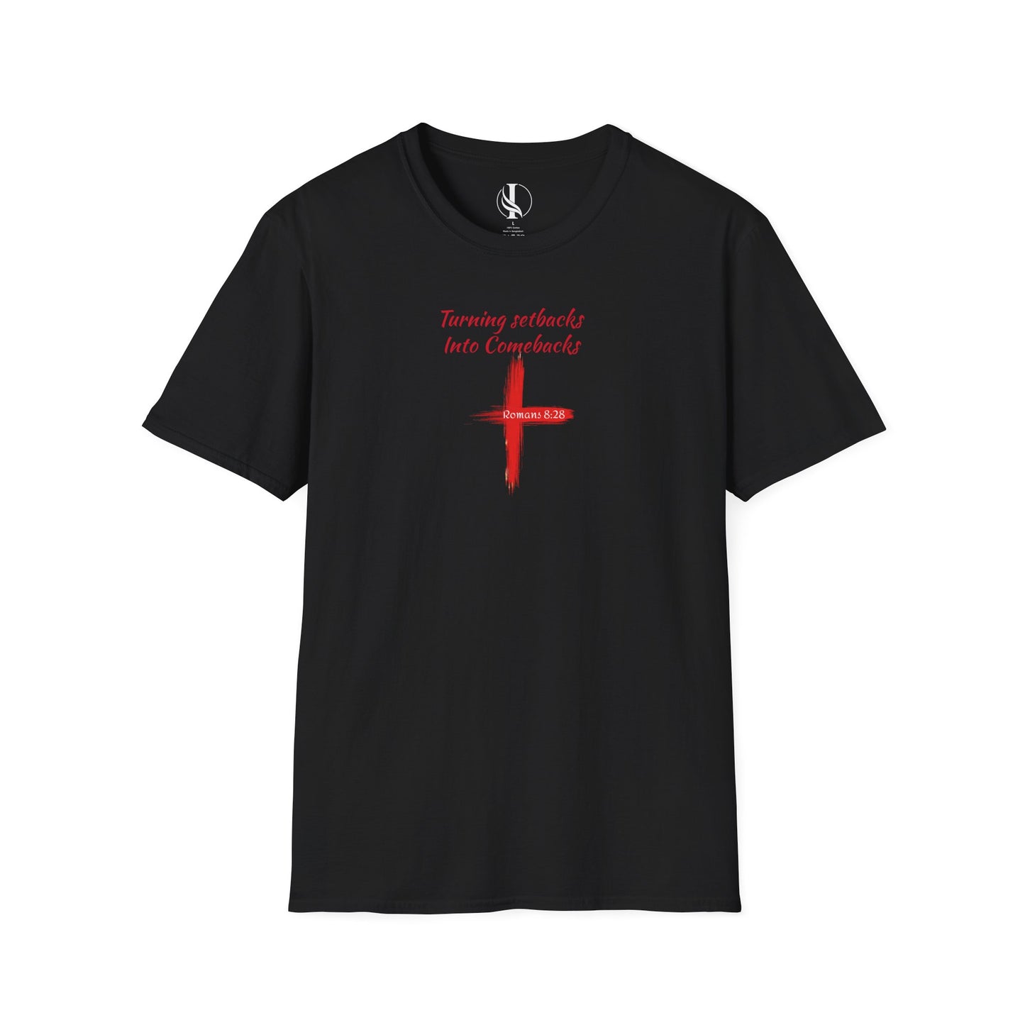Inspirational Unisex Softstyle T-Shirt - 'Turning Setbacks into Comebacks'