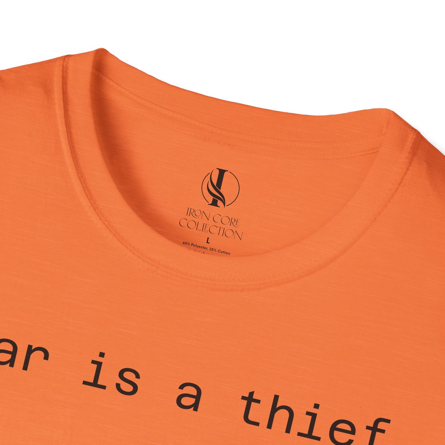 'Fear is a Thief' Graphic Tee-Inspirational Unisex T-Shirt -