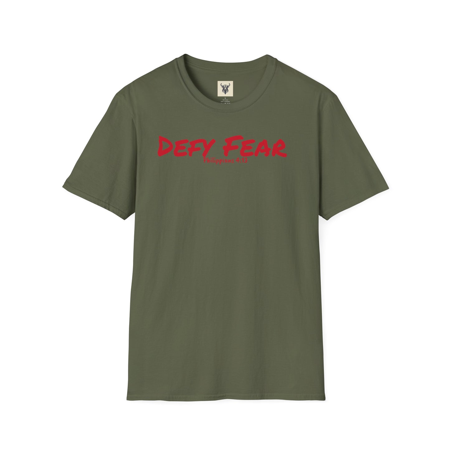 Inspirational Unisex Softstyle T-Shirt - "Defy Fear" Design