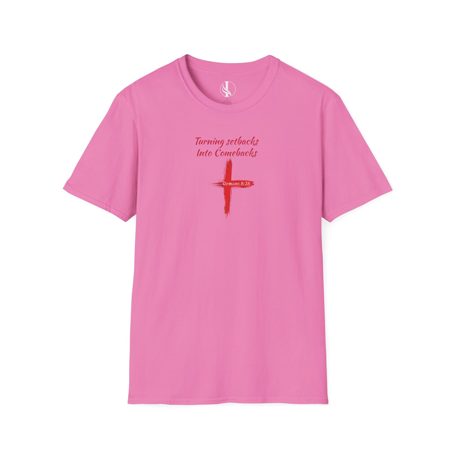 Inspirational Unisex Softstyle T-Shirt - 'Turning Setbacks into Comebacks'