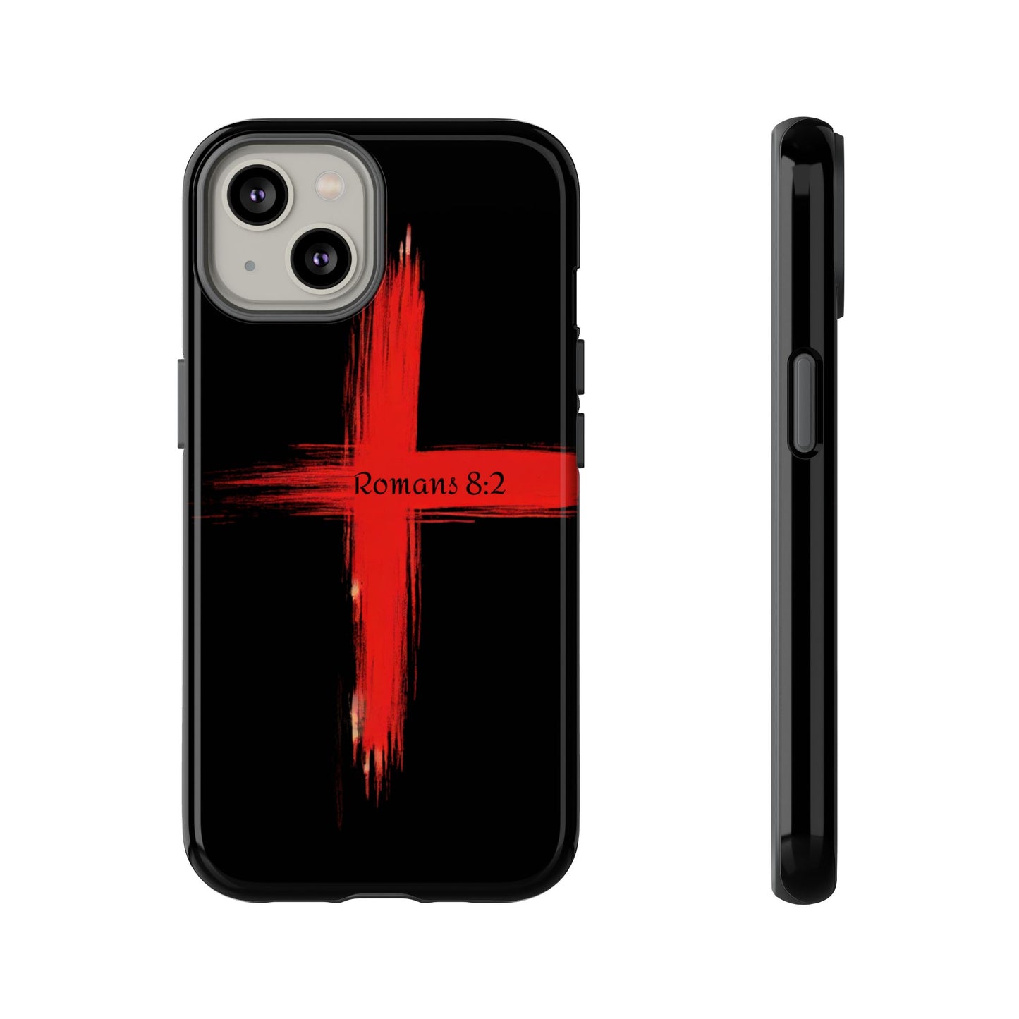 Christianity-Inspired Tough Phone Case, Gift for Brother or Sister, Stylish Religious Phone Cover, Cross Design, Romans 8:2, Unique [...]