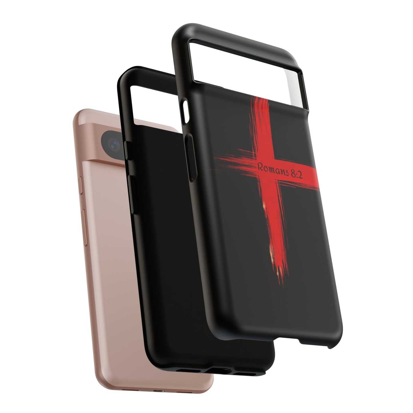 Christianity-Inspired Tough Phone Case, Gift for Brother or Sister, Stylish Religious Phone Cover, Cross Design, Romans 8:2, Unique [...]