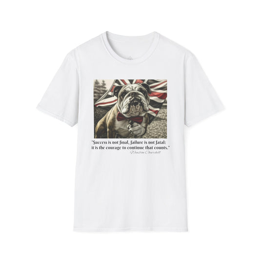 Winston Churchill Bulldog T-Shirt - Softstyle Quote Tee