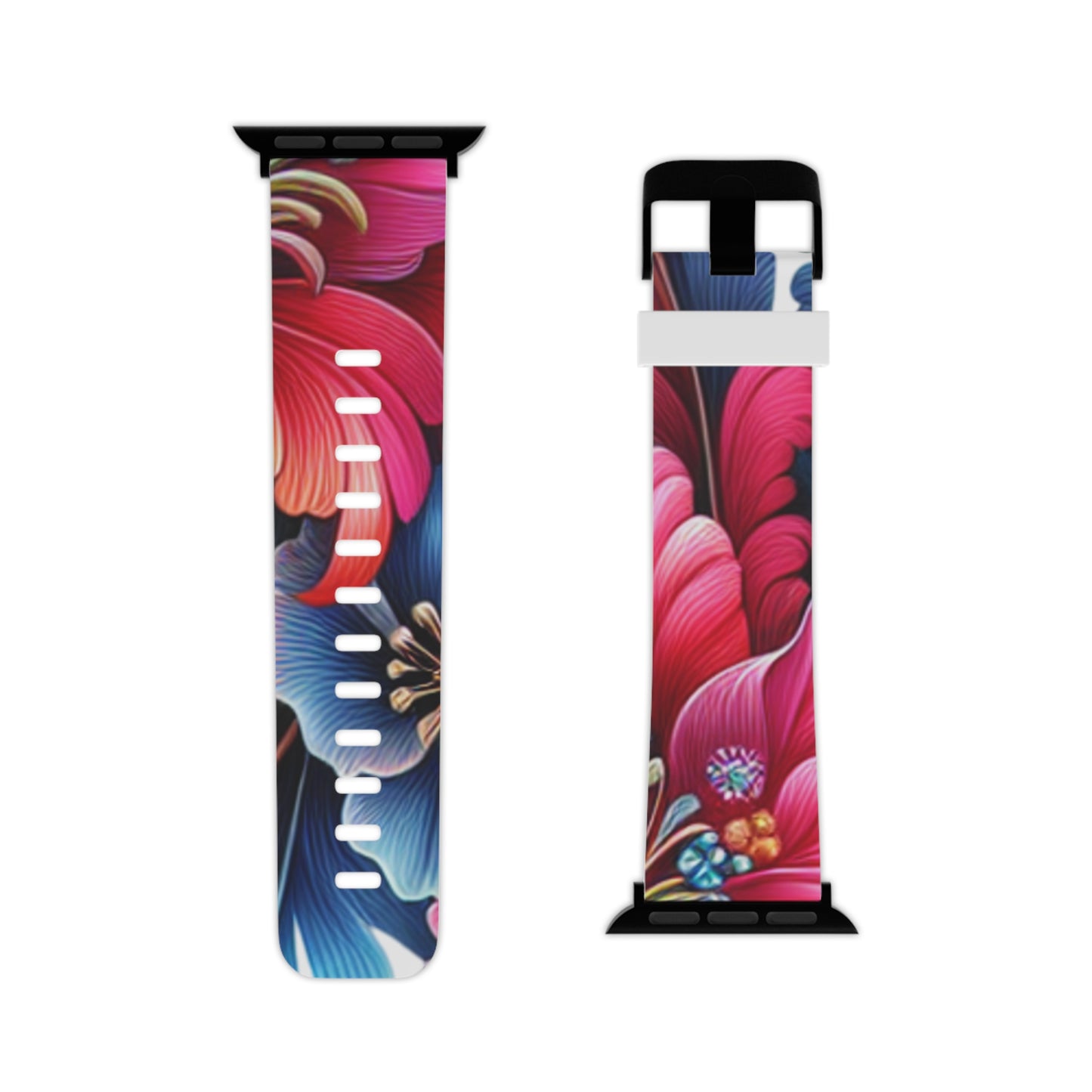 Floral Watch Band for Apple Watch | Vibrant Design, Women’s Accessory, Gift Idea for Her, Fitness Tracker Bracelet, Spring Style