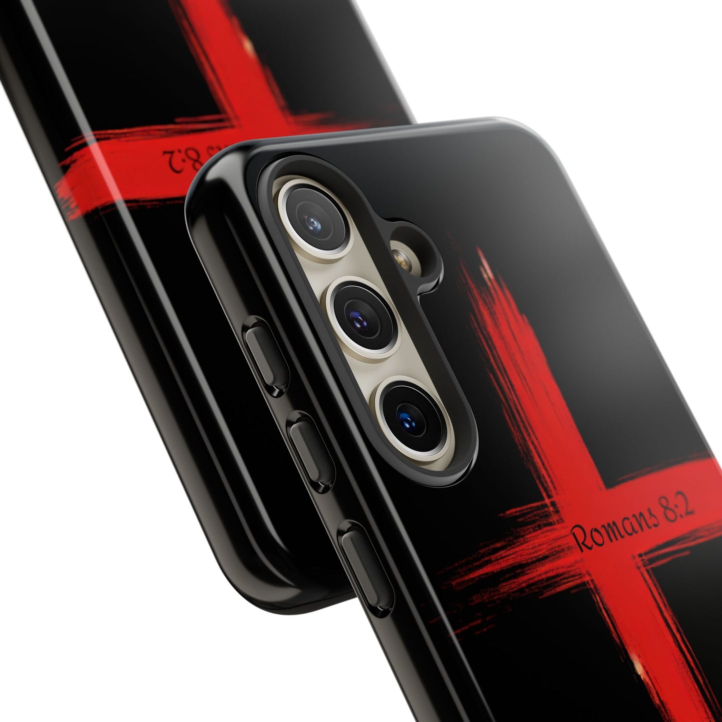 Christianity-Inspired Tough Phone Case, Gift for Brother or Sister, Stylish Religious Phone Cover, Cross Design, Romans 8:2, Unique [...]