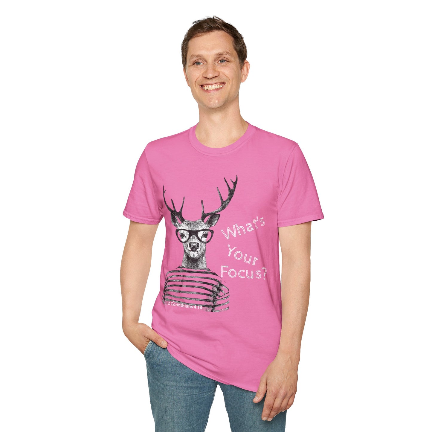 Stag Unisex T-Shirt 'What's Your Focus'