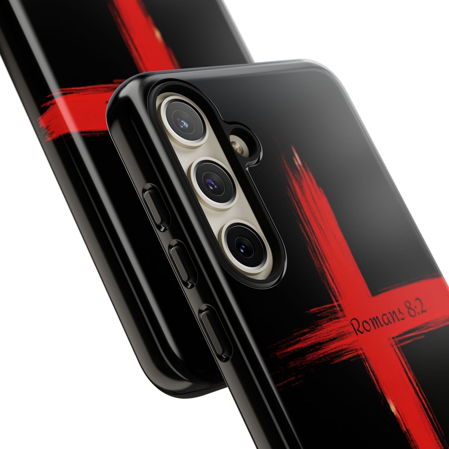Christianity-Inspired Tough Phone Case, Gift for Brother or Sister, Stylish Religious Phone Cover, Cross Design, Romans 8:2, Unique [...]
