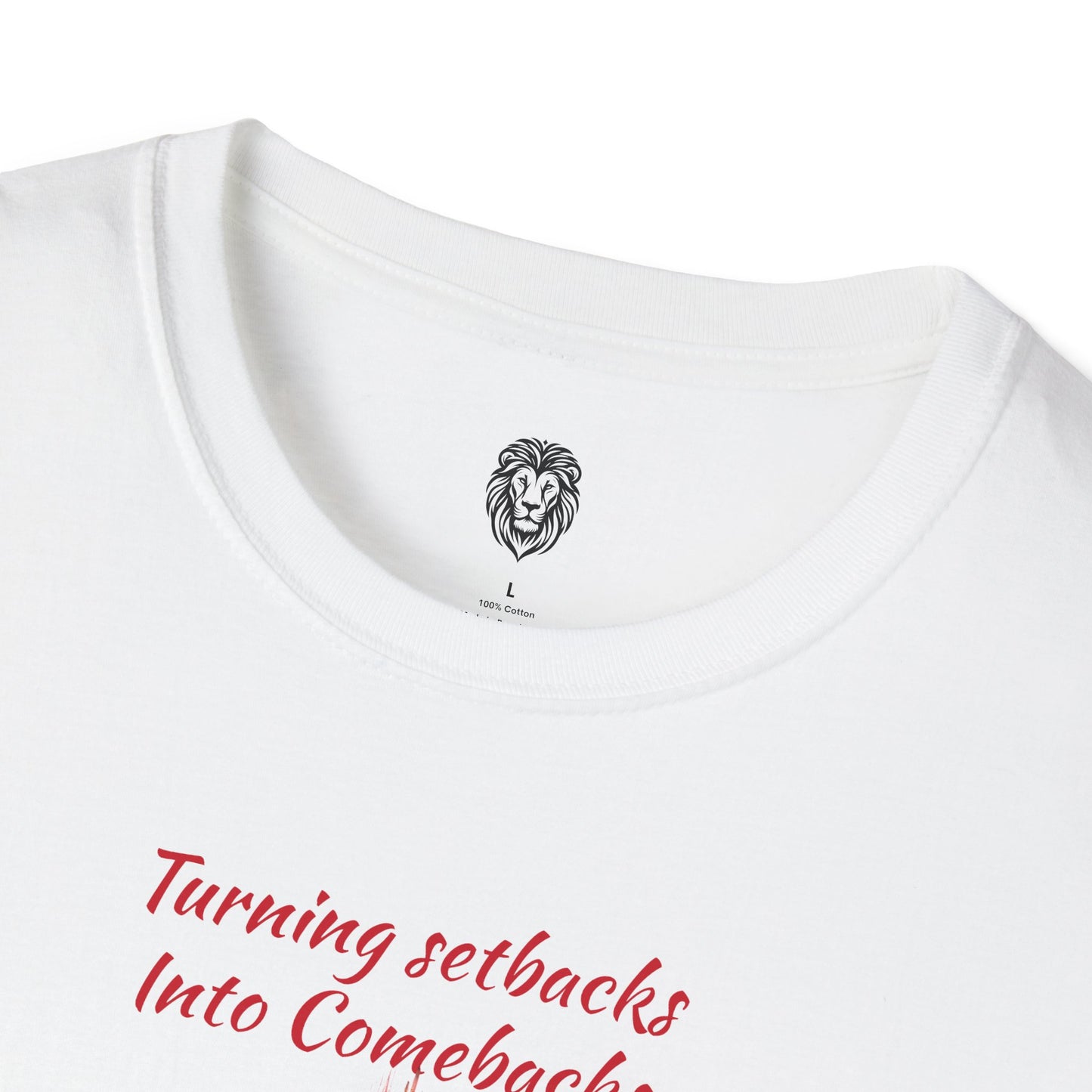 Inspirational Unisex Softstyle T-Shirt - 'Turning Setbacks into Comebacks'