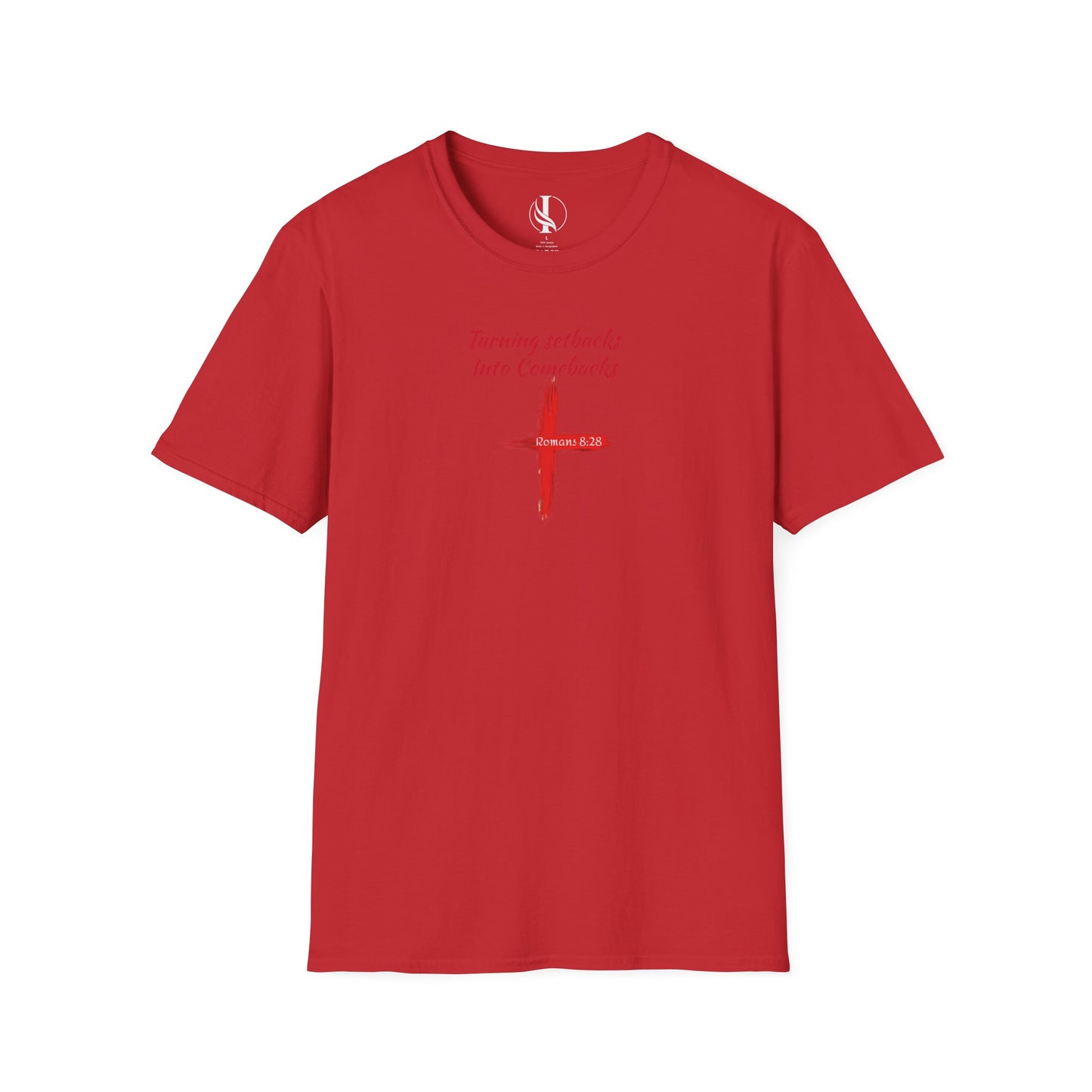 Inspirational Unisex Softstyle T-Shirt - 'Turning Setbacks into Comebacks'