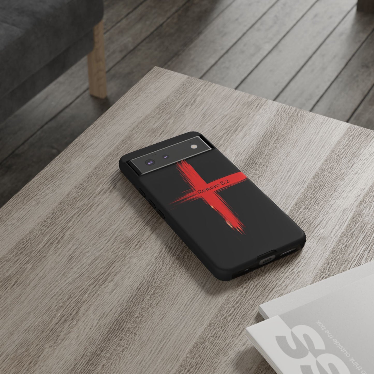 Christianity-Inspired Tough Phone Case, Gift for Brother or Sister, Stylish Religious Phone Cover, Cross Design, Romans 8:2, Unique [...]