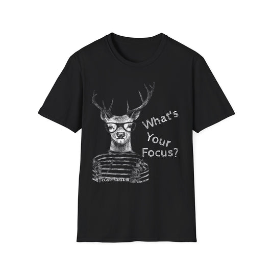 Stag Unisex T-Shirt 'What's Your Focus'