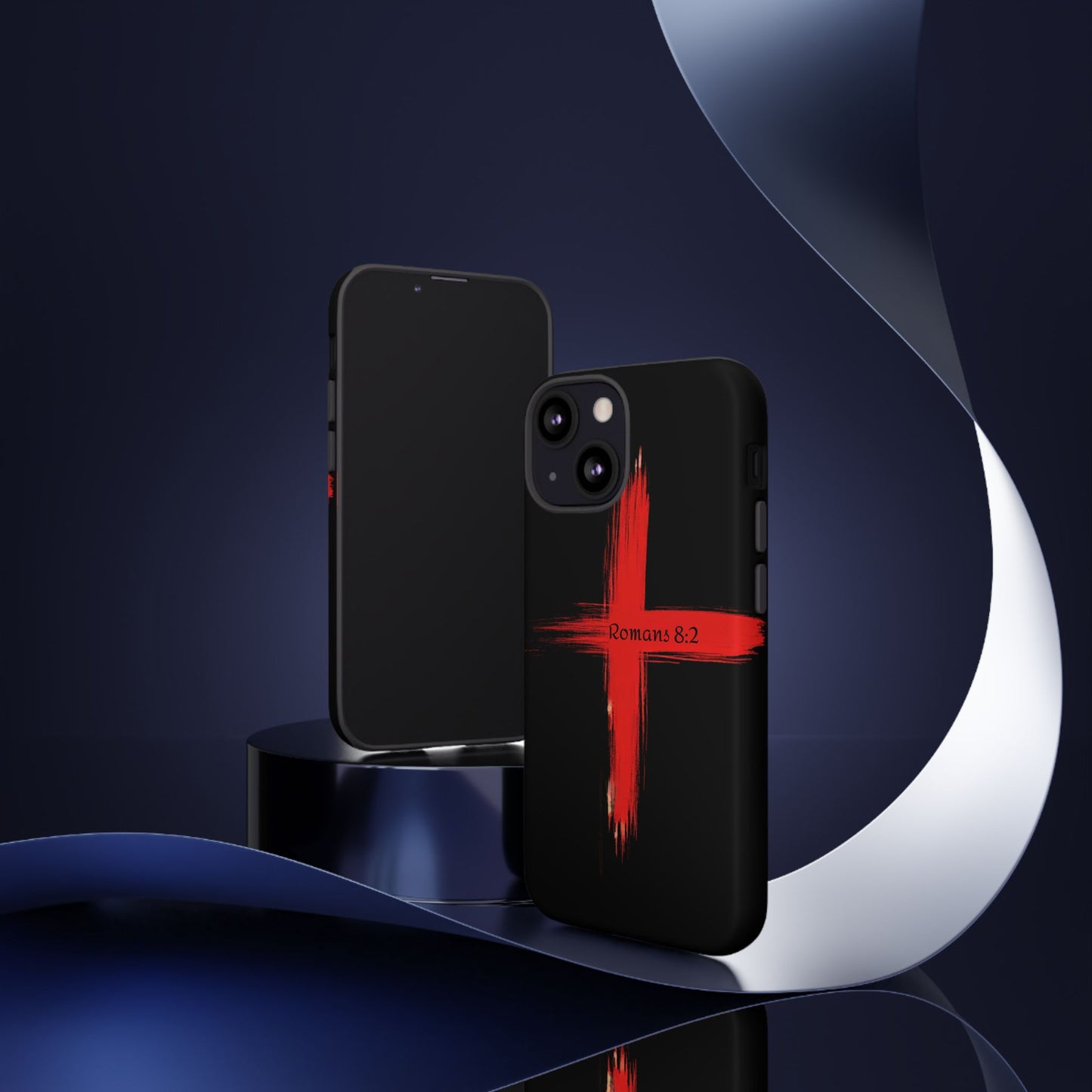 Christianity-Inspired Tough Phone Case, Gift for Brother or Sister, Stylish Religious Phone Cover, Cross Design, Romans 8:2, Unique [...]