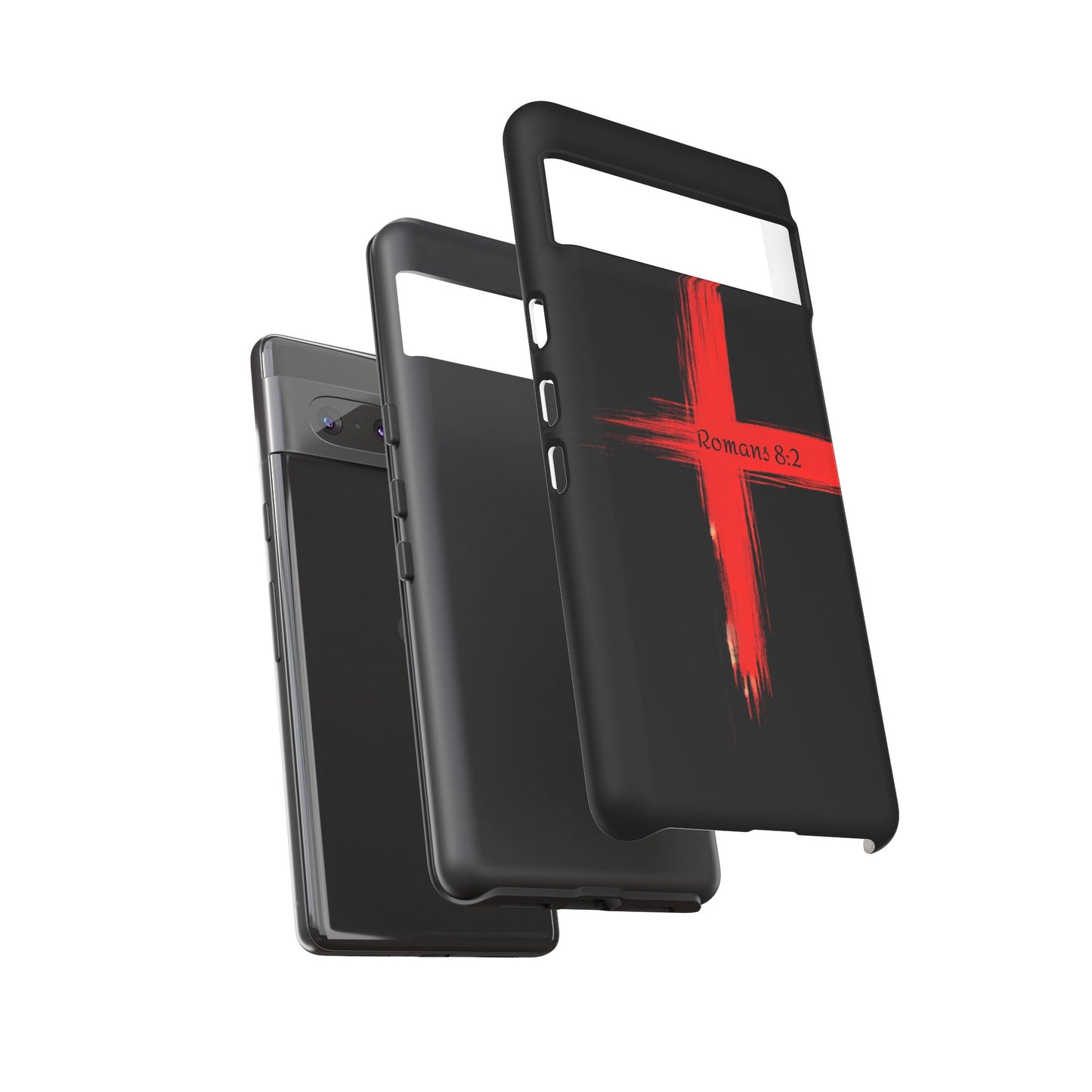 Christianity-Inspired Tough Phone Case, Gift for Brother or Sister, Stylish Religious Phone Cover, Cross Design, Romans 8:2, Unique [...]