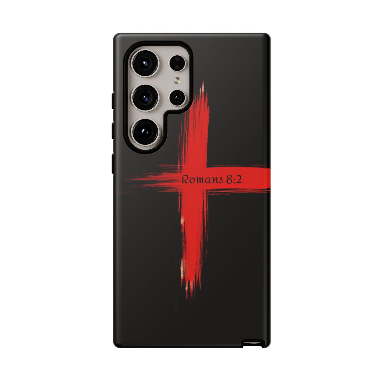 Christianity-Inspired Tough Phone Case, Gift for Brother or Sister, Stylish Religious Phone Cover, Cross Design, Romans 8:2, Unique [...]