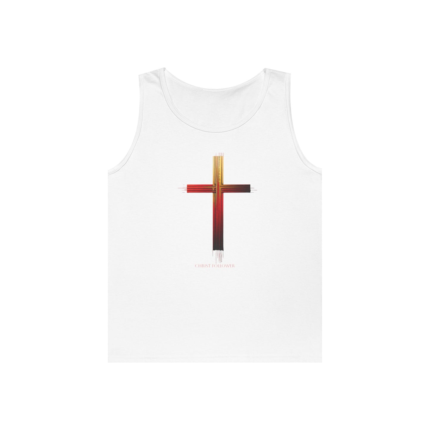 Faith-Inspired Unisex Heavy Cotton Tank Top - Cross Design