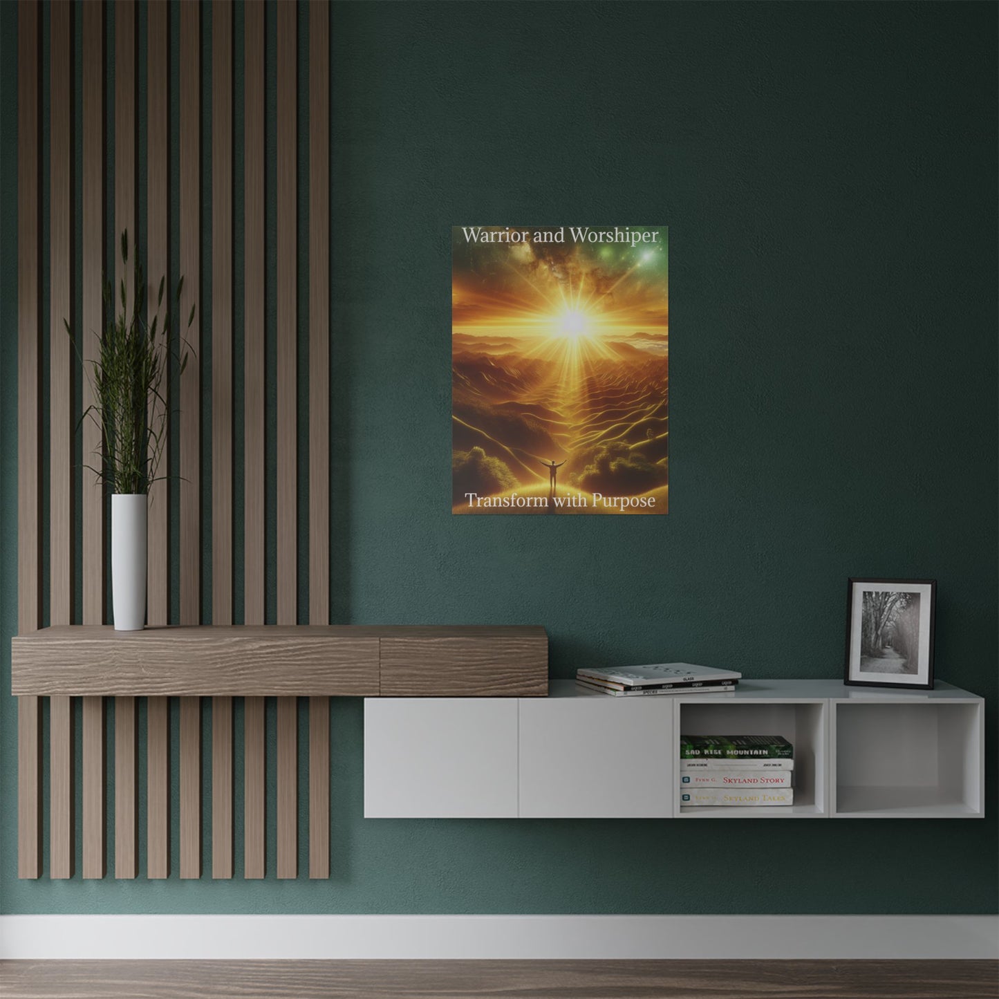 Inspiring Satin Poster - 'Warrior and Worshipper: Transform with Purpose'