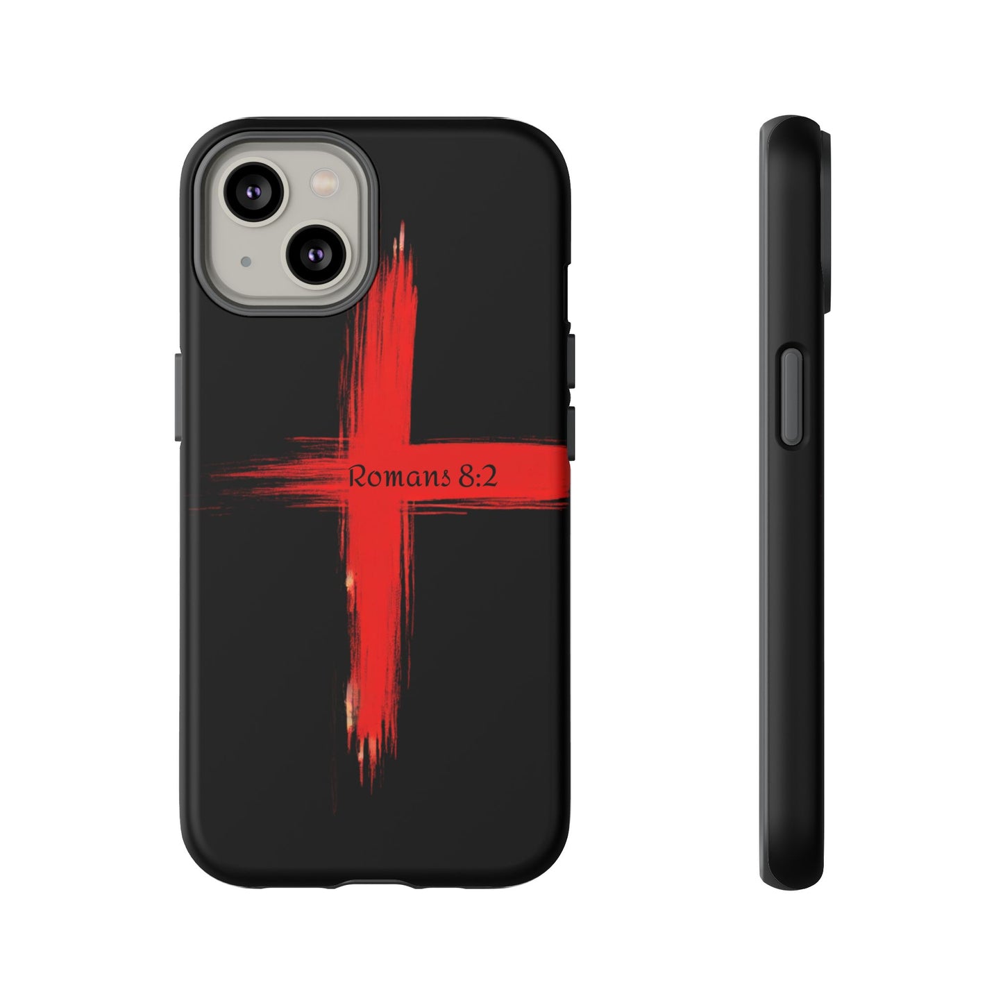 Christianity-Inspired Tough Phone Case, Gift for Brother or Sister, Stylish Religious Phone Cover, Cross Design, Romans 8:2, Unique [...]