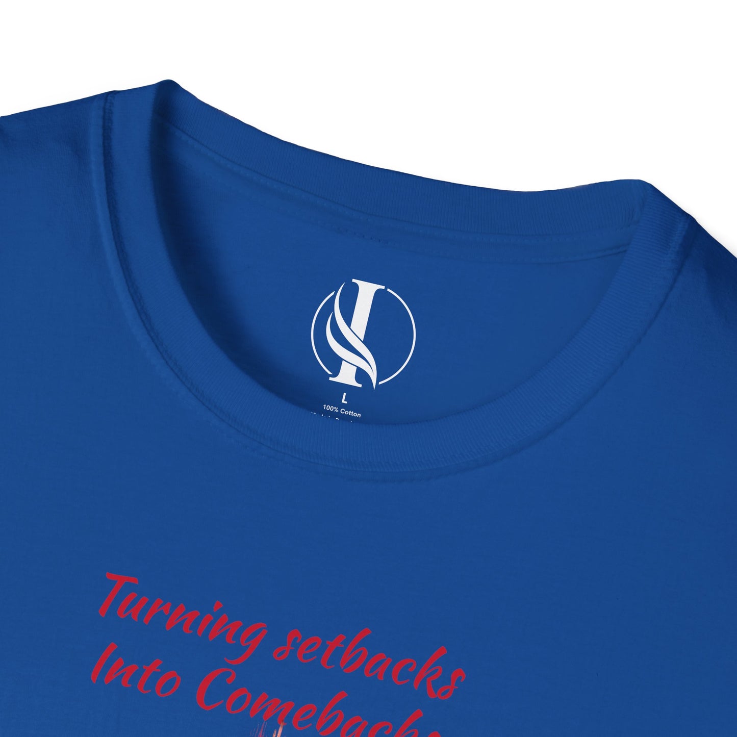 Inspirational Unisex Softstyle T-Shirt - 'Turning Setbacks into Comebacks'