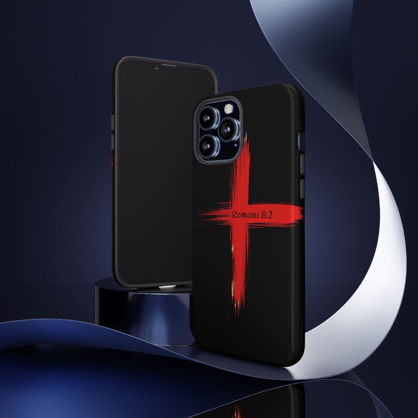 Christianity-Inspired Tough Phone Case, Gift for Brother or Sister, Stylish Religious Phone Cover, Cross Design, Romans 8:2, Unique [...]
