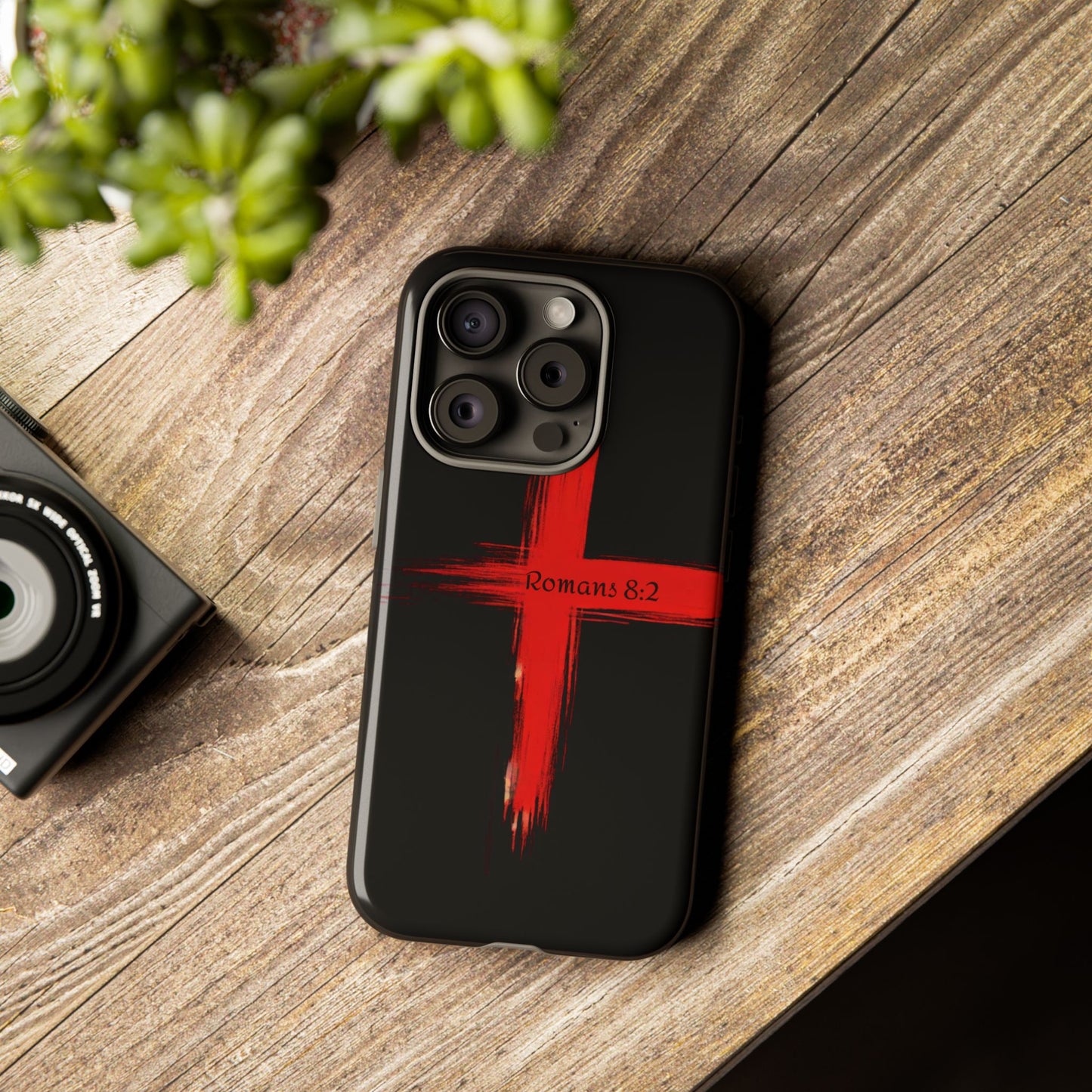 Christianity-Inspired Tough Phone Case, Gift for Brother or Sister, Stylish Religious Phone Cover, Cross Design, Romans 8:2, Unique [...]