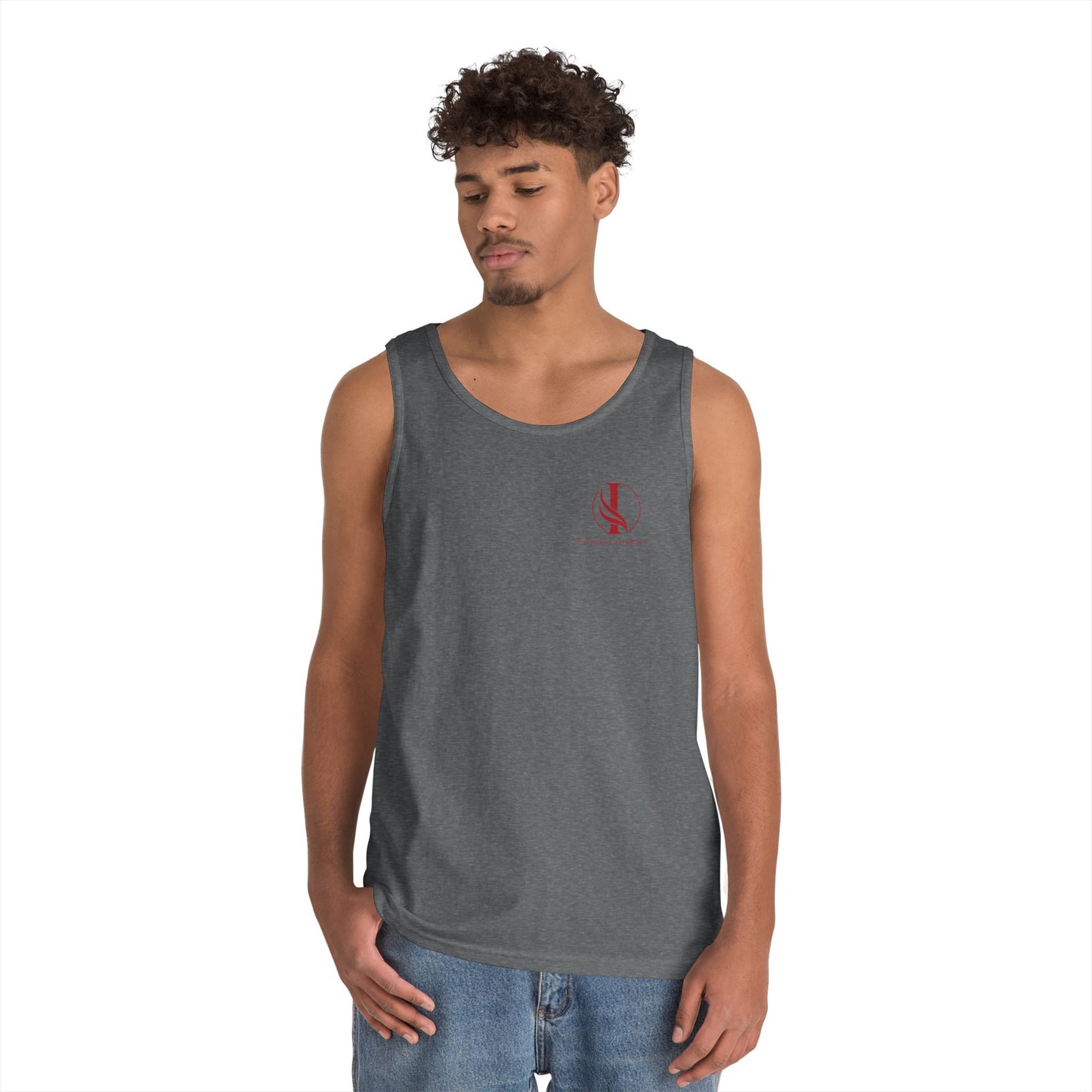 Heavy Cotton Tank Top - Casual Summer Wear with 'Conquer Everything' Design