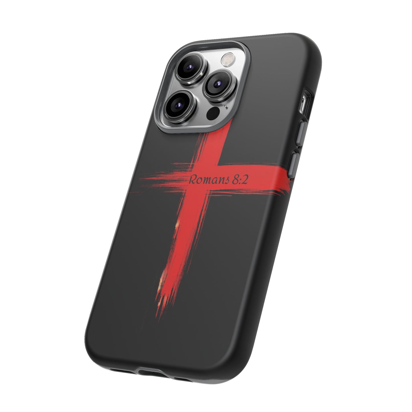 Christianity-Inspired Tough Phone Case, Gift for Brother or Sister, Stylish Religious Phone Cover, Cross Design, Romans 8:2, Unique [...]