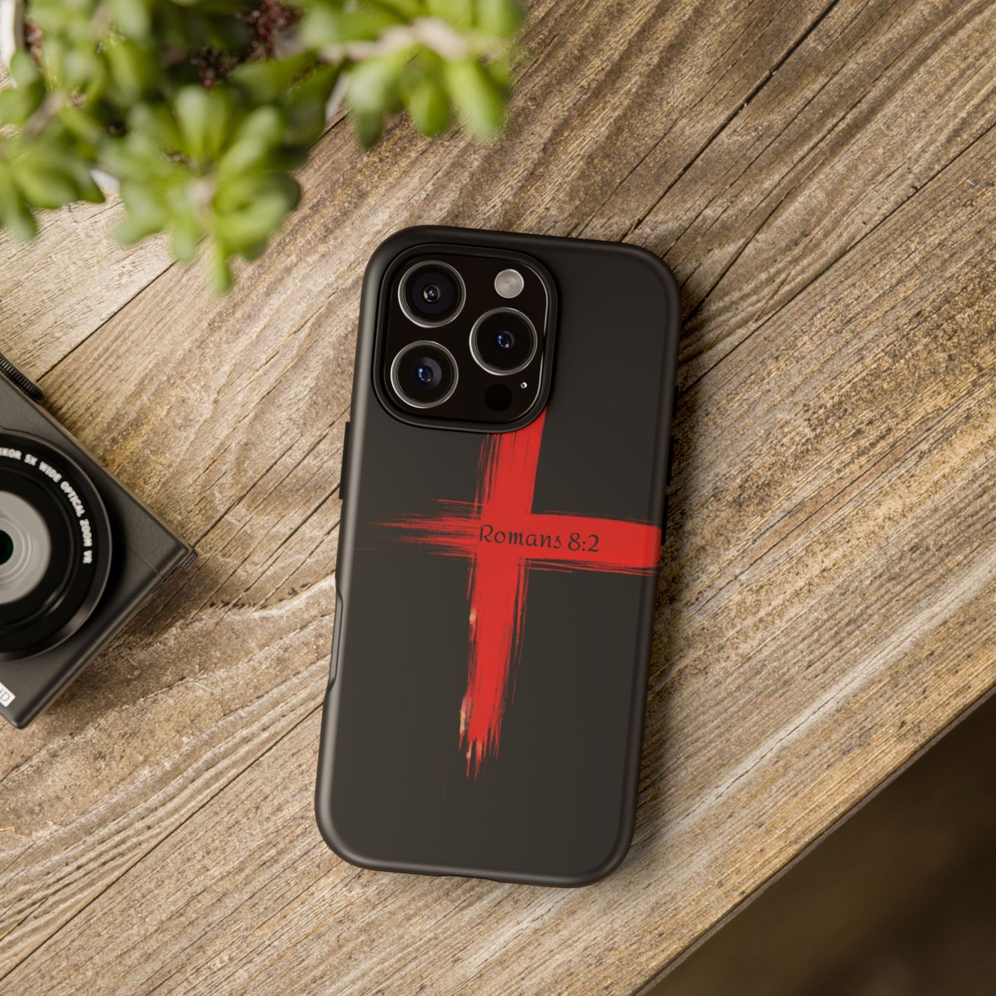 Christianity-Inspired Tough Phone Case, Gift for Brother or Sister, Stylish Religious Phone Cover, Cross Design, Romans 8:2, Unique [...]