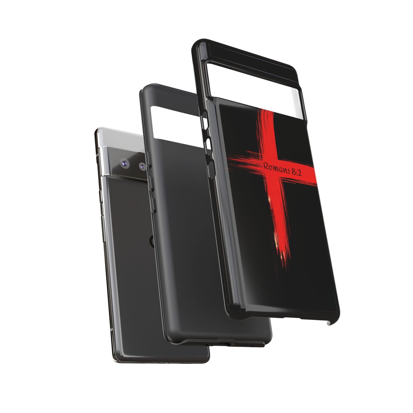 Christianity-Inspired Tough Phone Case, Gift for Brother or Sister, Stylish Religious Phone Cover, Cross Design, Romans 8:2, Unique [...]