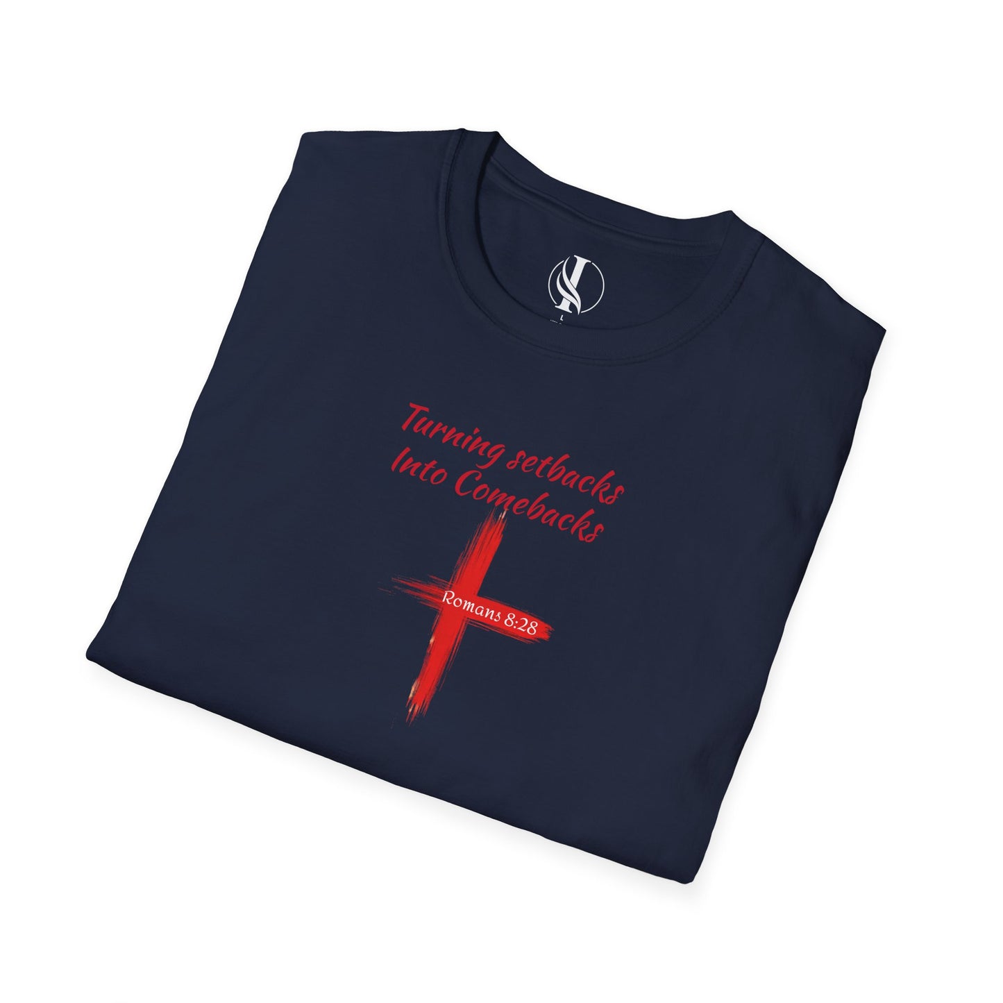 Inspirational Unisex Softstyle T-Shirt - 'Turning Setbacks into Comebacks'