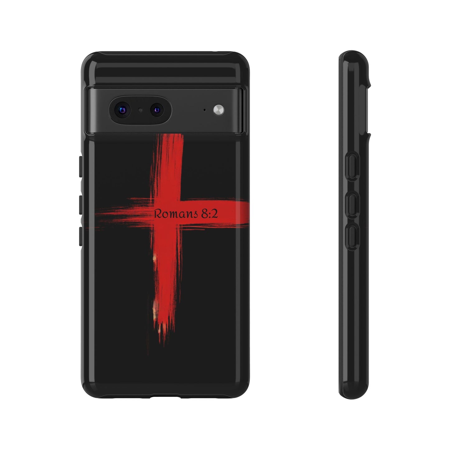 Christianity-Inspired Tough Phone Case, Gift for Brother or Sister, Stylish Religious Phone Cover, Cross Design, Romans 8:2, Unique [...]