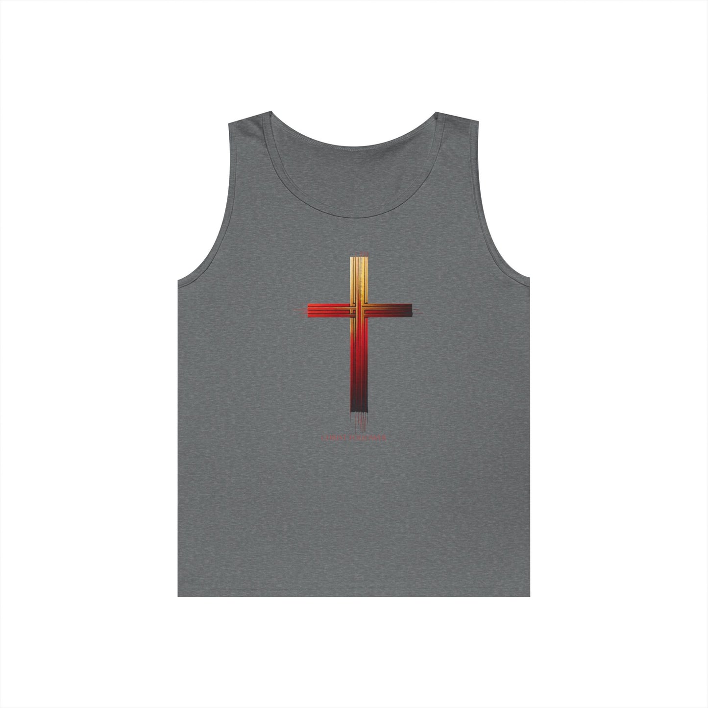 Faith-Inspired Unisex Heavy Cotton Tank Top - Cross Design